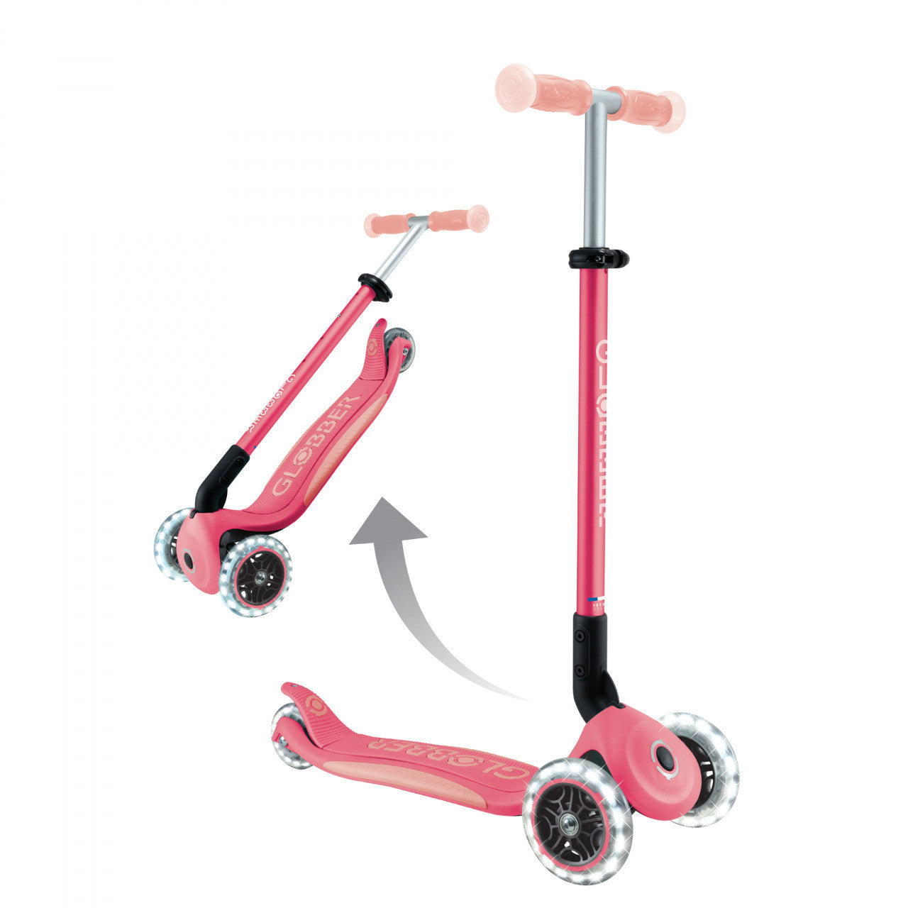 Globber - ELITE LIGHTS GLOW Scooter - Pastel Pink