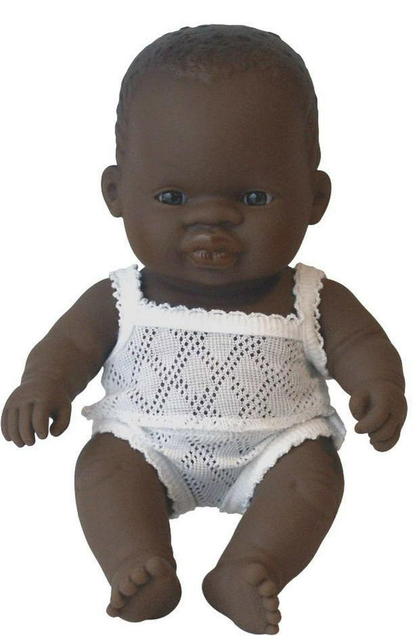 Miniland Doll 21cm - African Girl Baby Doll