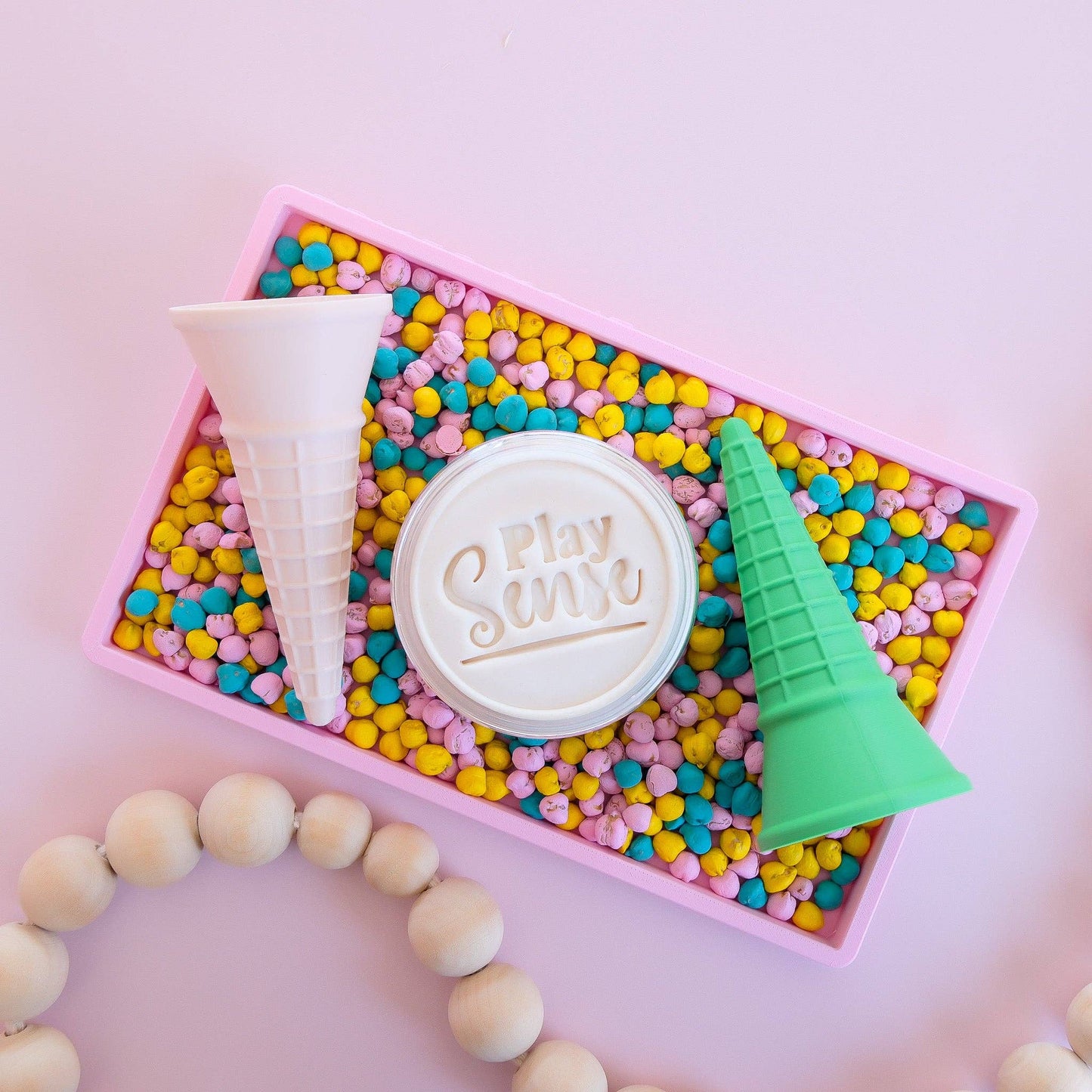 Play Sense Eco Playdough Eco Ice Cream Cone: Green