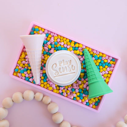 Play Sense Eco Playdough Eco Ice Cream Cone: Green