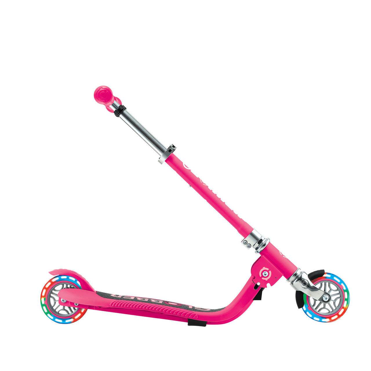 Globber - FLOW FOLDABLE JUNIOR with lights - Pastel Pink/ Fuchsia