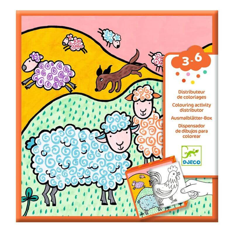 Djeco -  Farm Colouring Dispenser