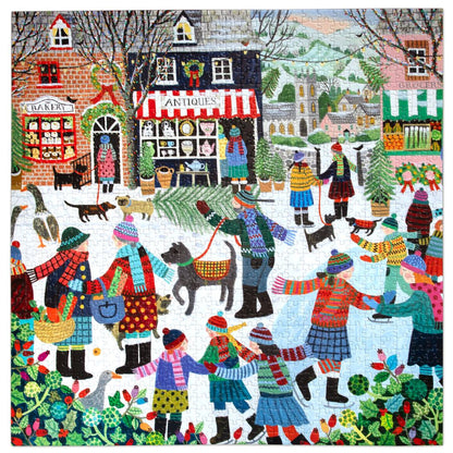 eeBoo 1000pc - Christmas in the Square Puzzle