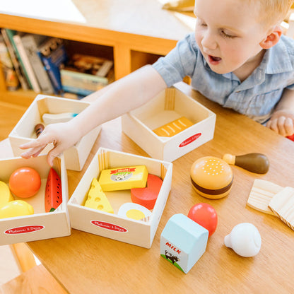 Melissa & Doug - Food Groups - Wooden Play Food 21 pieces