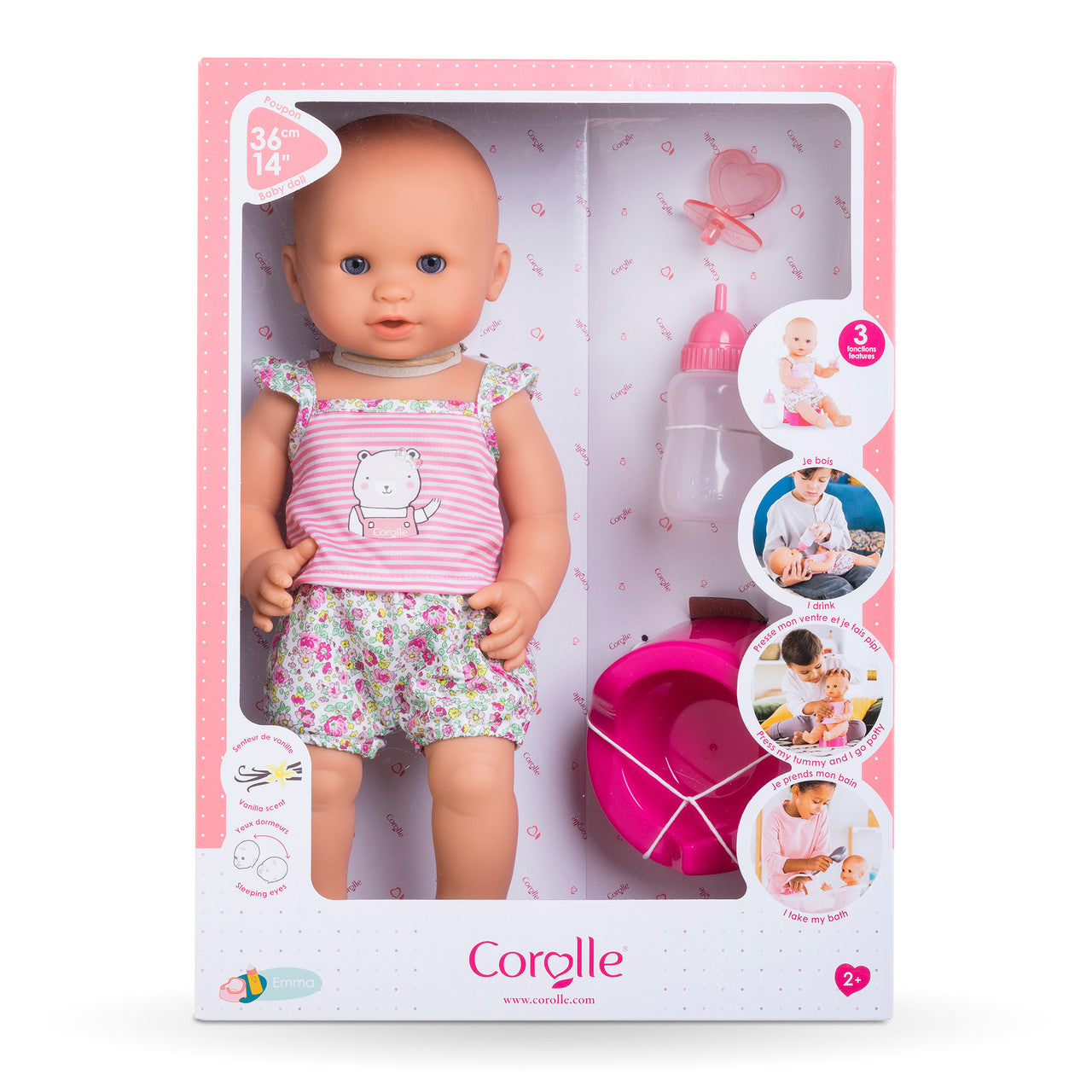 Corolle - Emma Drink and Wet Bath Baby Doll 36cm