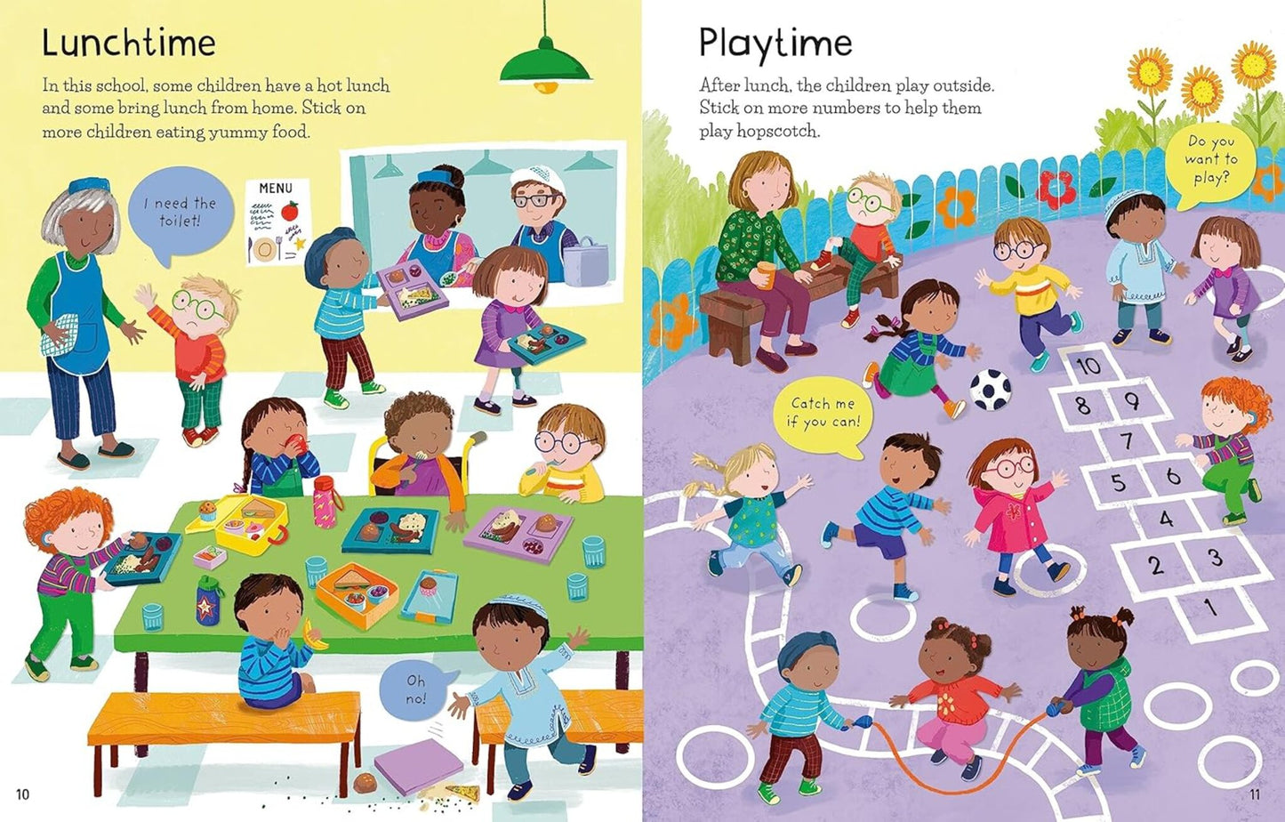 Usborne First Sticker Book Starting School by Holly Bathie with over 180 stickers for children preparing to start school