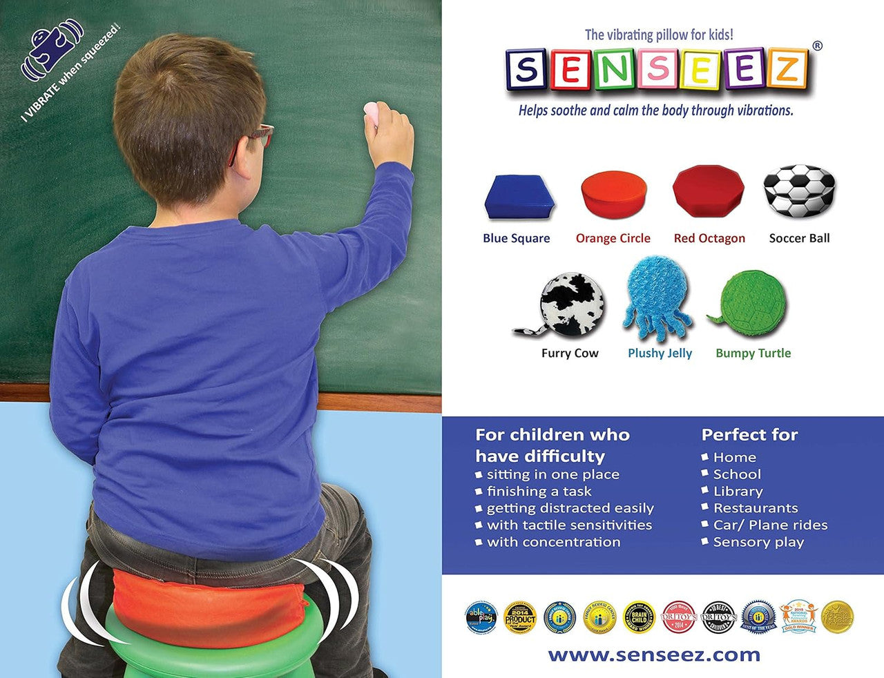 Senseez - Bumpy Turtle Vibrating Cushion