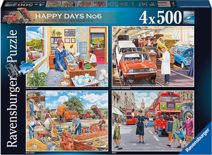 Ravensburger 4 x 500pc - Trevor Mitchell Happy Days No.6 Puzzle