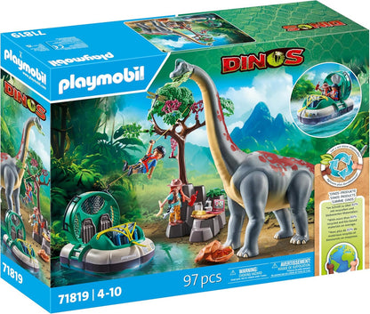 Playmobil Dinos - Brachiosaurus with Hovercraft 71819