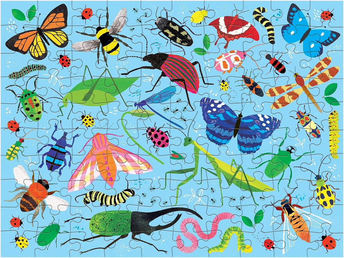 Mudpuppy – 100 Piece Double-Sided Puzzle – Bugs & Birds