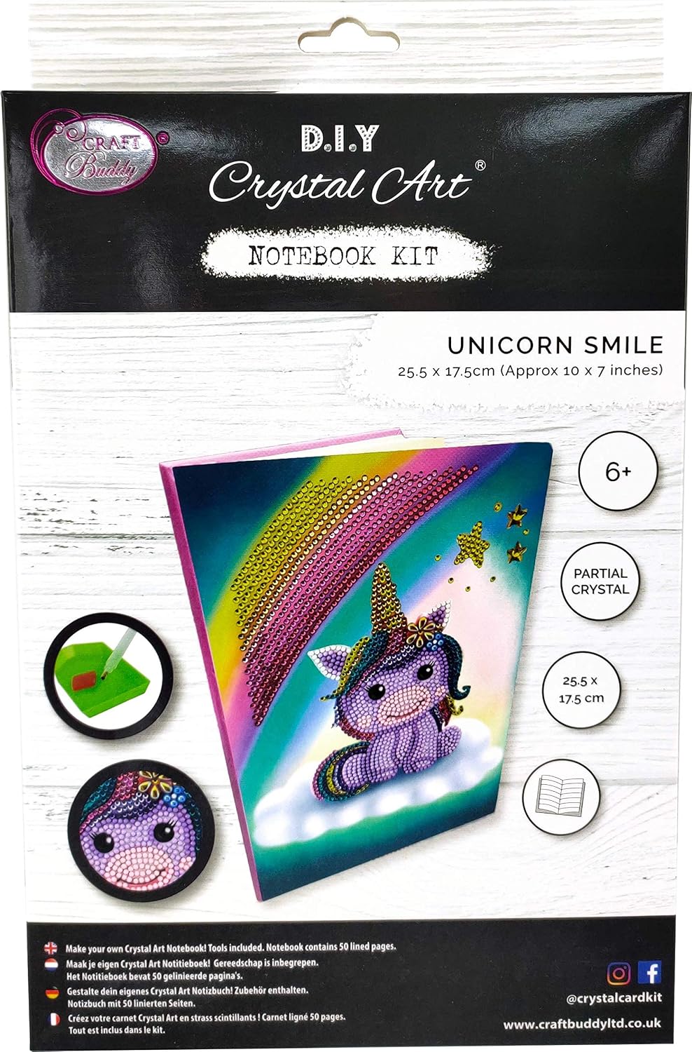 Crystal Art - Unicorn Smile Notebook 18x26cm product image 6