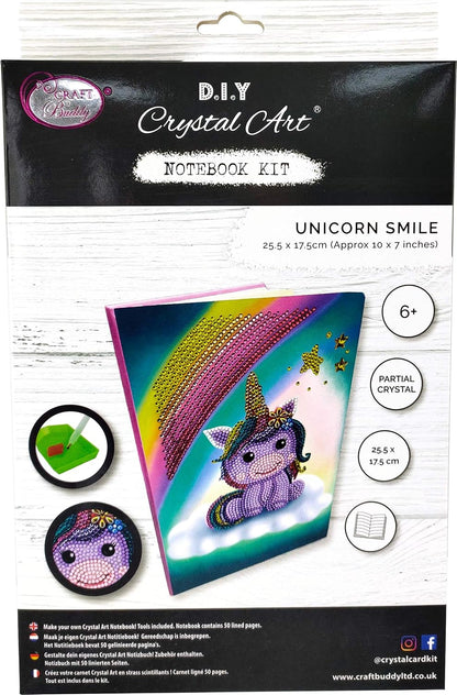 Crystal Art - Unicorn Smile Notebook 18x26cm product image 6