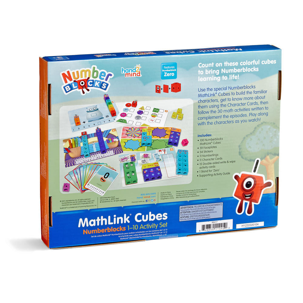 Hand2Mind - Mathlink Cubes - Numberblocks 1-10 Activity Set