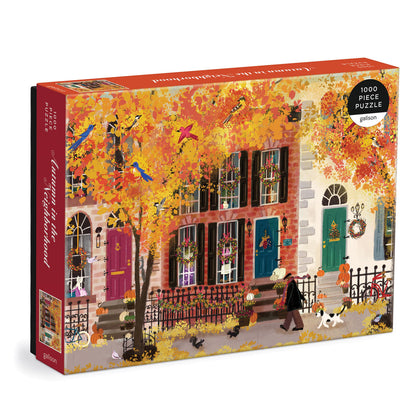 Galison 1000pc - Joy Laforme Autumn in the Neighborhood Puzzle
