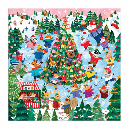 Mudpuppy Winter Whirl Family Puzzle - 500 Piece
