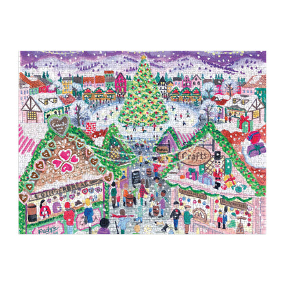 Galison 1000pc - Michael Storrings Holiday Village Market Foil Puzzle