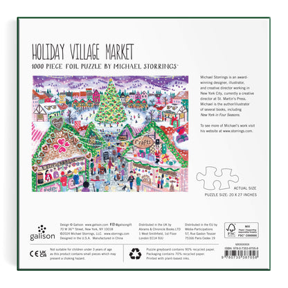 Galison 1000pc - Michael Storrings Holiday Village Market Foil Puzzle