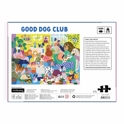 Mudpuppy Good Dog Club Family Puzzle - 1000 Piece