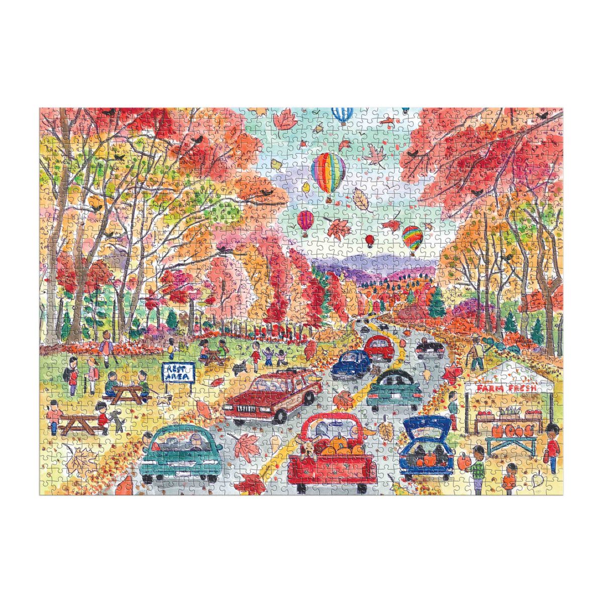 Galison Michael Storrings Leaf Peeping 1000 Piece Puzzle