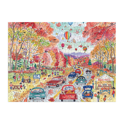 Galison Michael Storrings Leaf Peeping 1000 Piece Puzzle