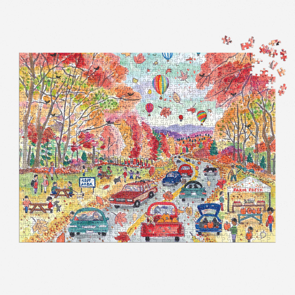 Galison Michael Storrings Leaf Peeping 1000 Piece Puzzle