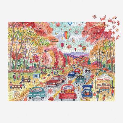 Galison Michael Storrings Leaf Peeping 1000 Piece Puzzle