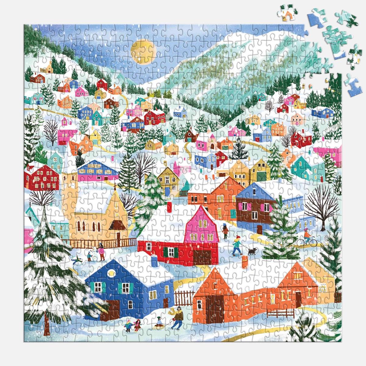 Galison 500pc - Swiss Alpine Village Foil Puzzle