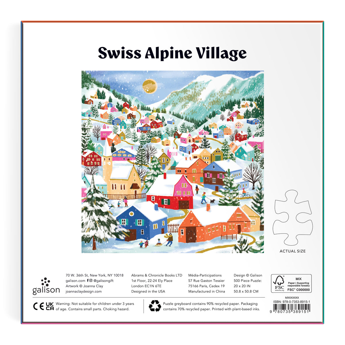 Galison 500pc - Swiss Alpine Village Foil Puzzle