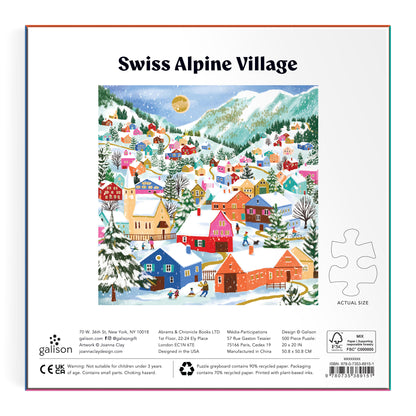 Galison 500pc - Swiss Alpine Village Foil Puzzle