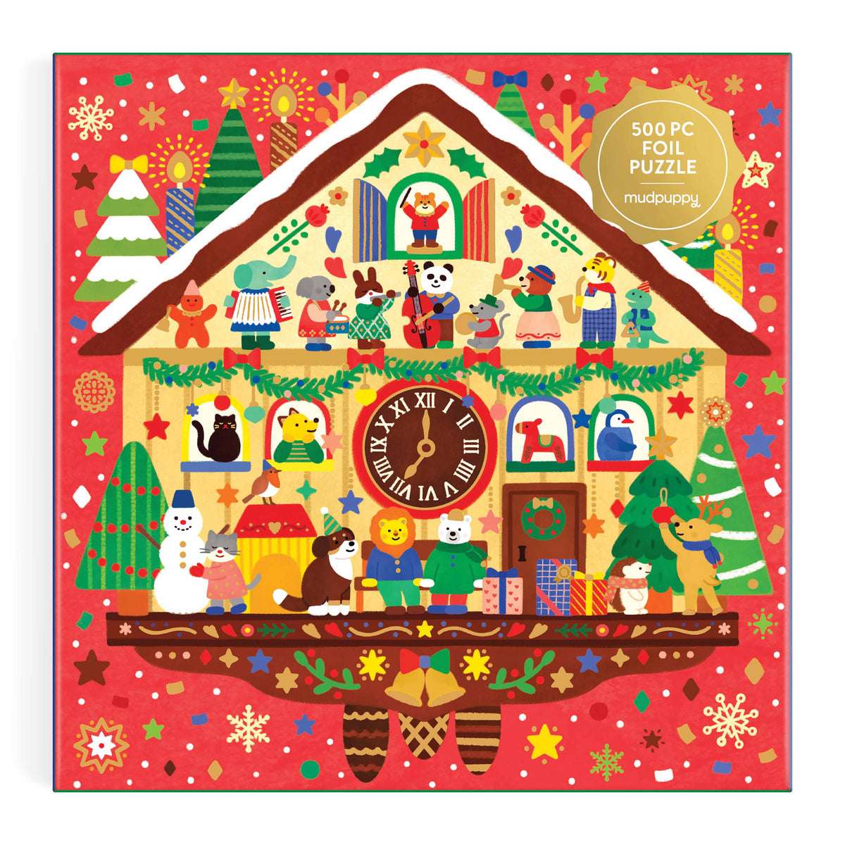 Mudpuppy 500pc - Christmas Time Foil Puzzle