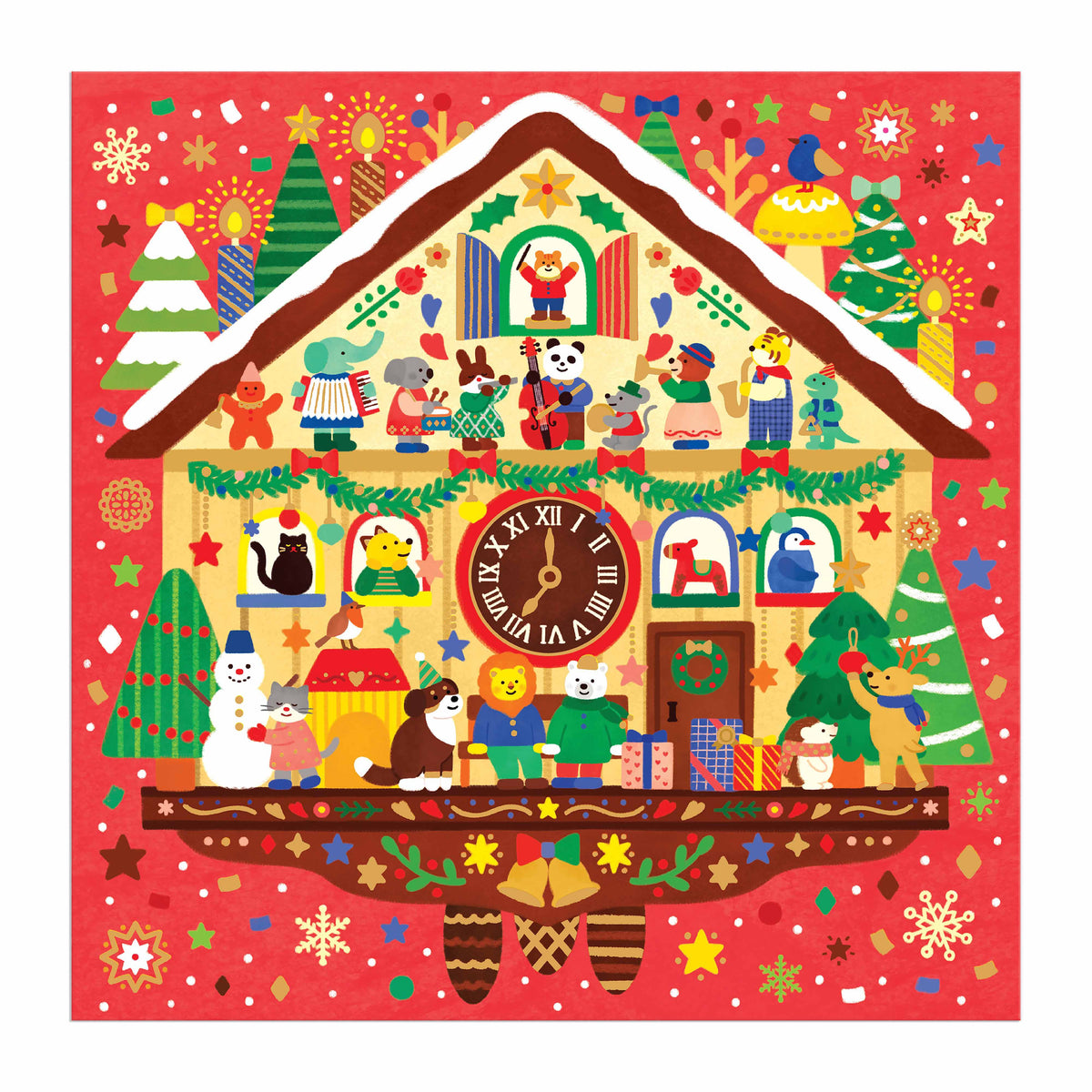 Mudpuppy 500pc - Christmas Time Foil Puzzle