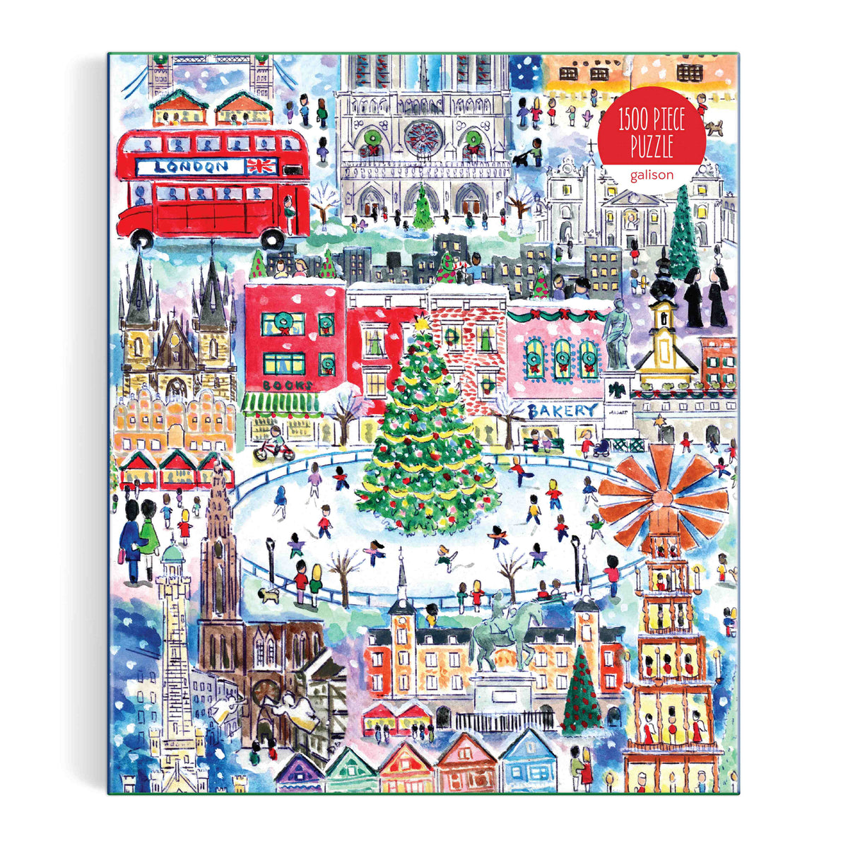Galison 1500pc - Michael Storrings Christmas Around the World Puzzle