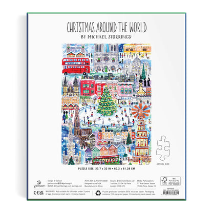 Galison 1500pc - Michael Storrings Christmas Around the World Puzzle