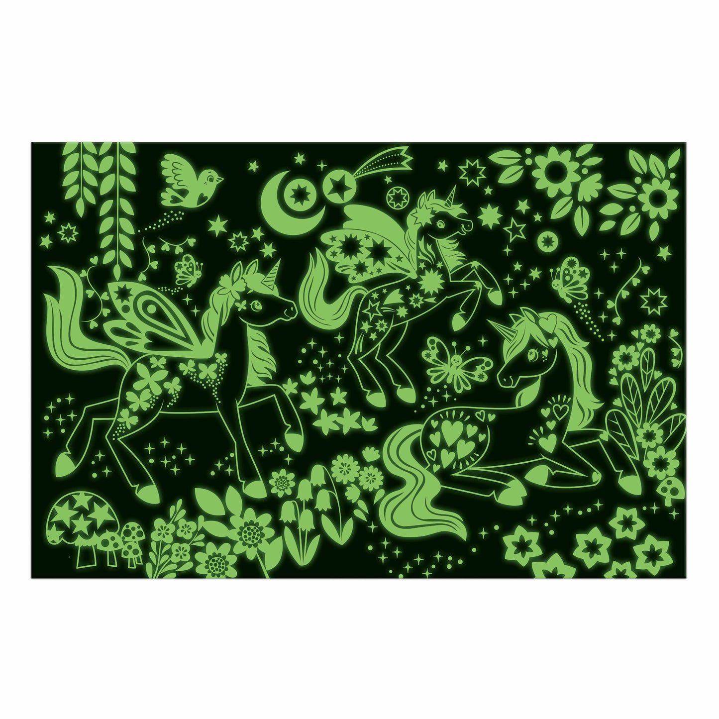 Mudpuppy 100pc - Unicorn Glow in the Dark Puzzle