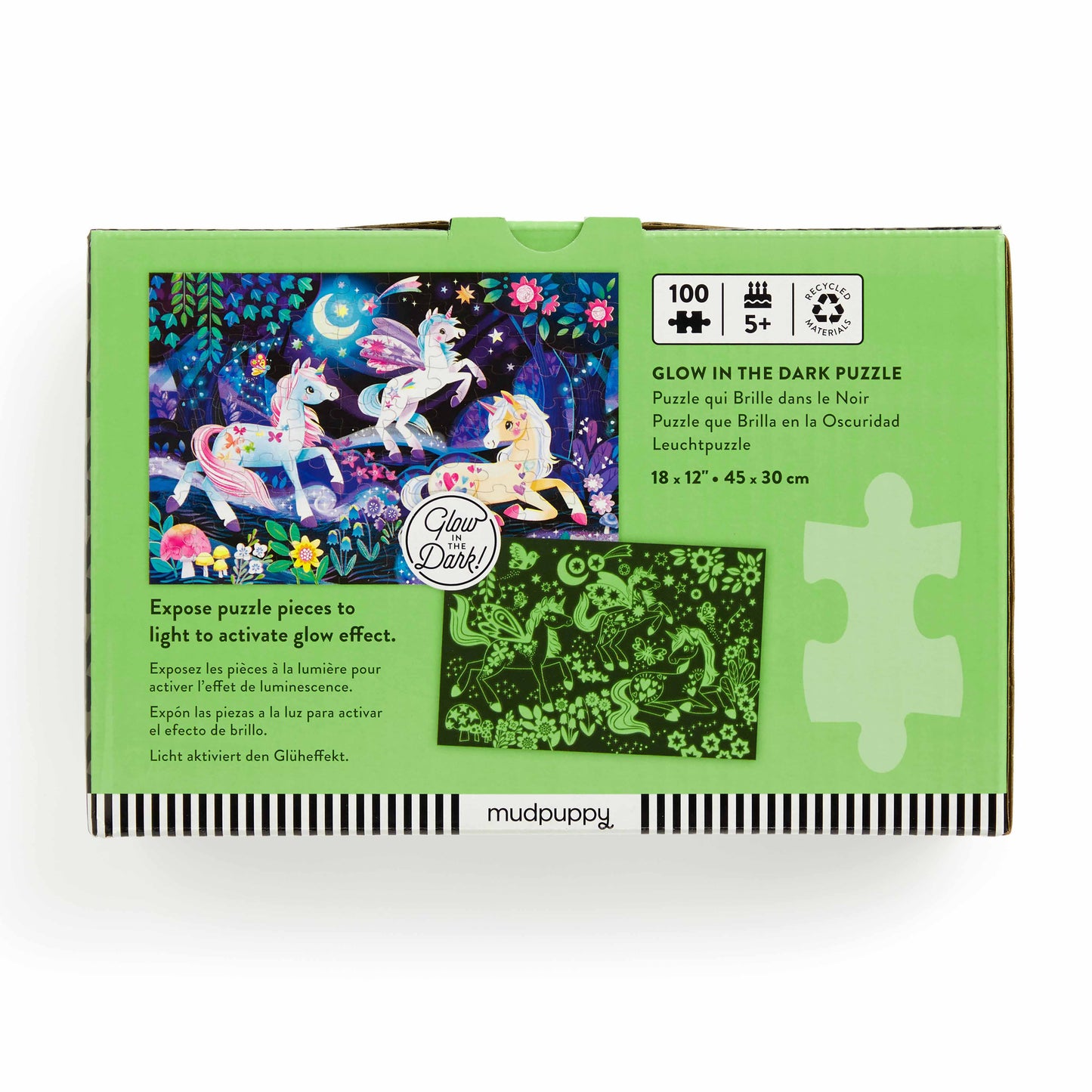 Mudpuppy 100pc - Unicorn Glow in the Dark Puzzle