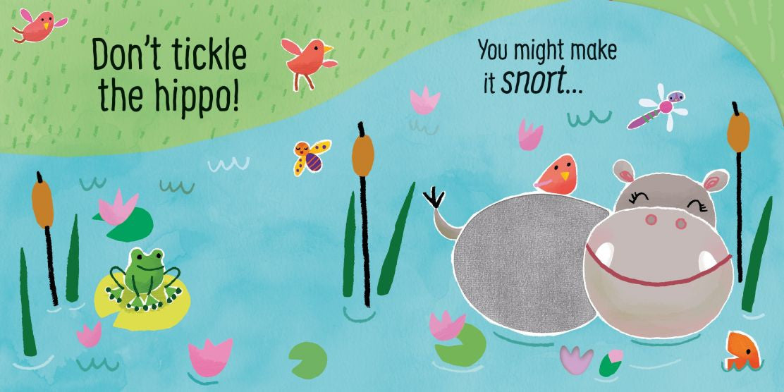 Usborne Touchy-Feely Sounds Book - Don't Tickle the Hippo