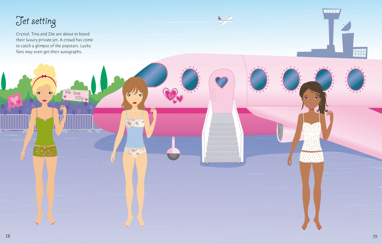 Usborne Sticker Dolly Dressing: Popstars