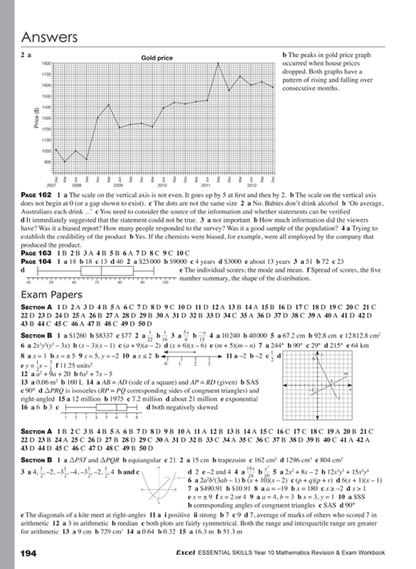 Excel Essential Skills: Year 10 Mathematics Revision and Exam Workbook