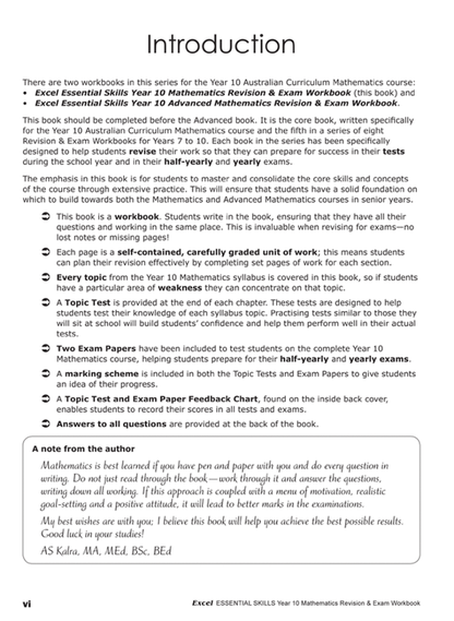 Excel Essential Skills: Year 10 Mathematics Revision and Exam Workbook