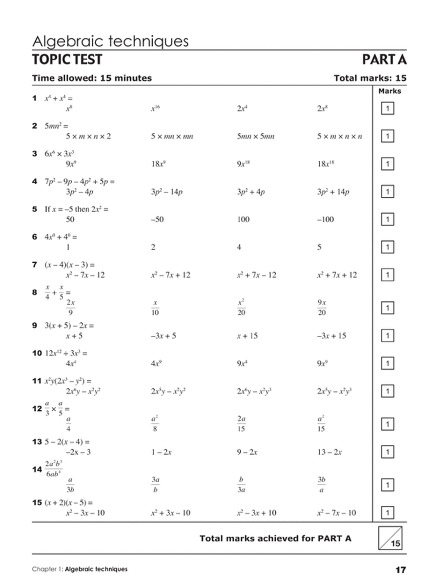 Excel Essential Skills: Year 10 Mathematics Revision and Exam Workbook