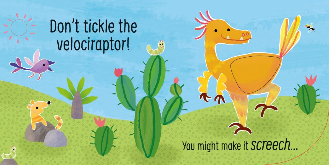 Usborne Touchy-Feely Sounds Book - Don't Tickle the T-Rex