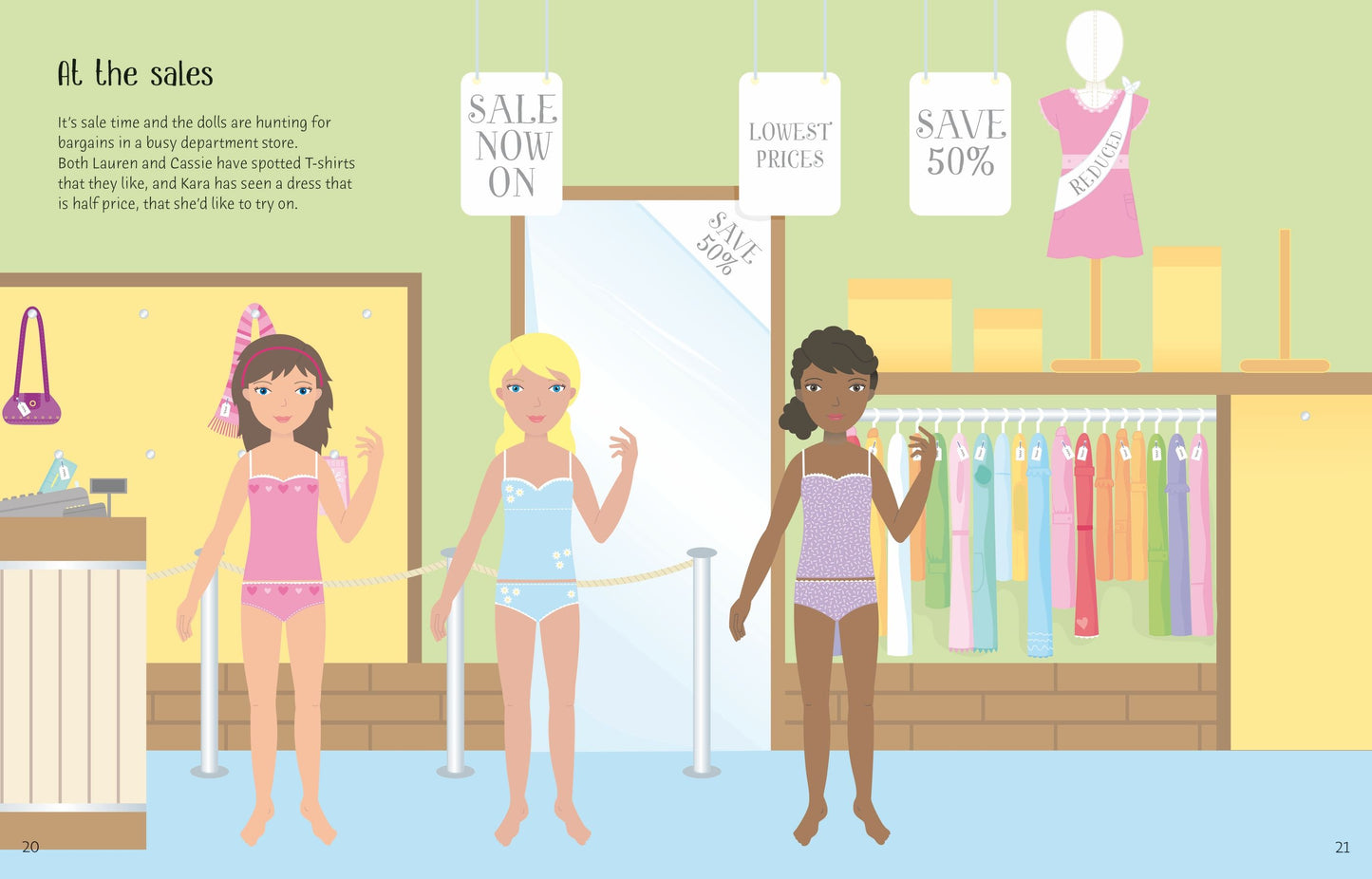 Usborne - Sticker Dolly Dressing - Shopping