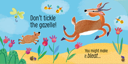 Usborne Touchy-Feely Sounds Book - Don't Tickle the Rhino