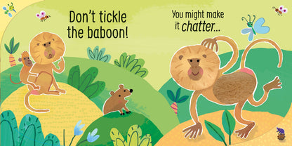 Usborne Touchy-Feely Sounds Book - Don't Tickle the Rhino