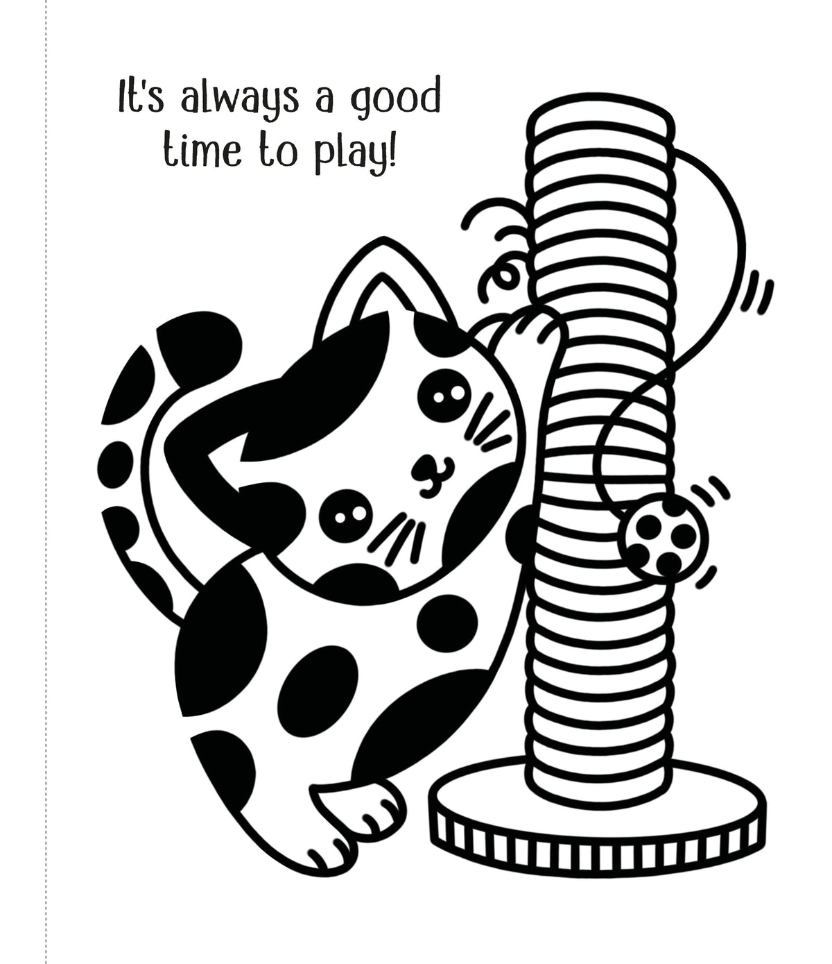 Cute kitten and puppy designs inside the water painting book, with clear outlines for small hands