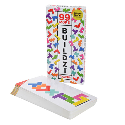 99 More BUILDZI Towers expansion pack with challenge cards for the BUILDZI stacking game