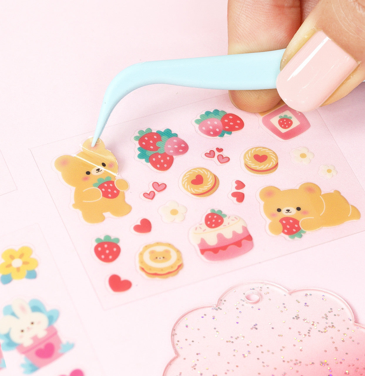 Tiger Tribe Sticker Craft Kit - Kawaii Bag Charms