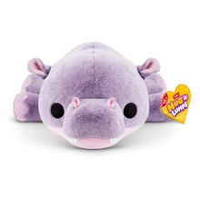 ZURU - Hug-a-Lumps Weighted Fluffy Plush Medium 1.3Kg - Harley The Hippo