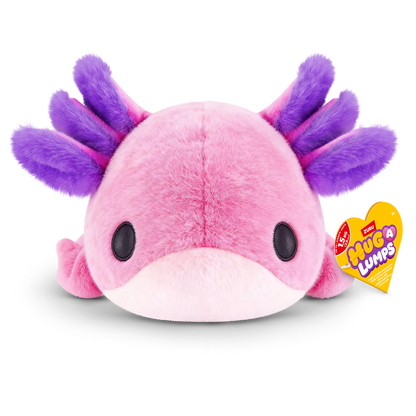ZURU - Hug-a-Lumps Weighted Fluffy Plush Medium 1.3Kg - Ally the Axolotl
