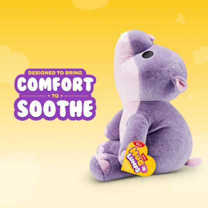 ZURU - Hug-a-Lumps Weighted Fluffy Plush Medium 1.3Kg - Harley The Hippo